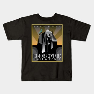 Tomorrowland Light and Power - Retro Art Deco Style Kids T-Shirt